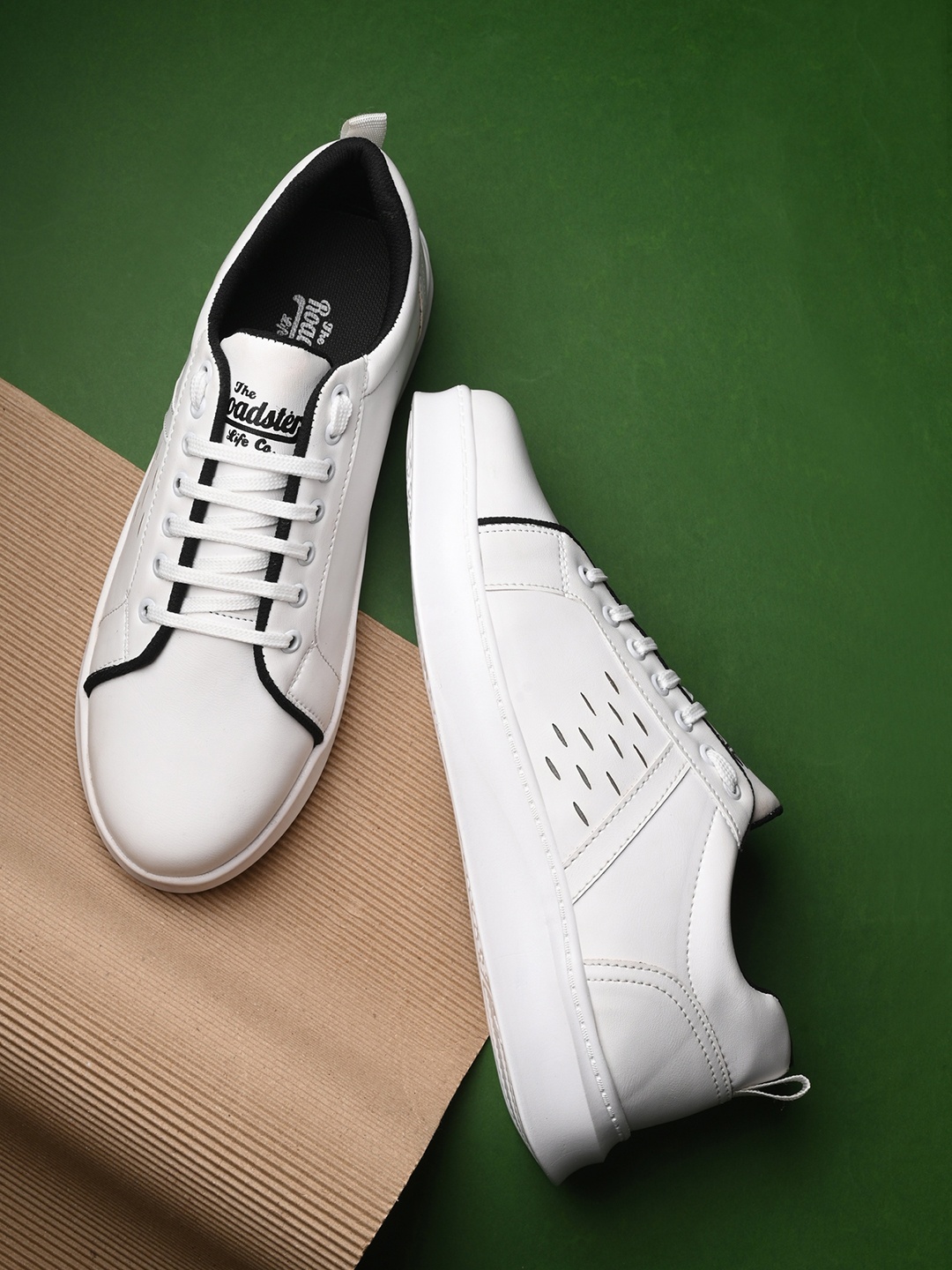 

The Roadster Lifestyle Co. Men White Textured Lace-Ups Sneakers