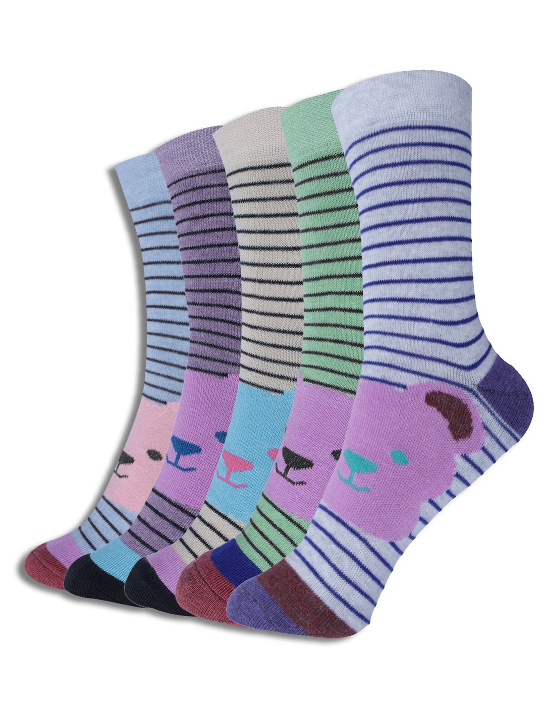

Dollar Socks Kids Pack Of 5 Assorted Calf-Length Socks