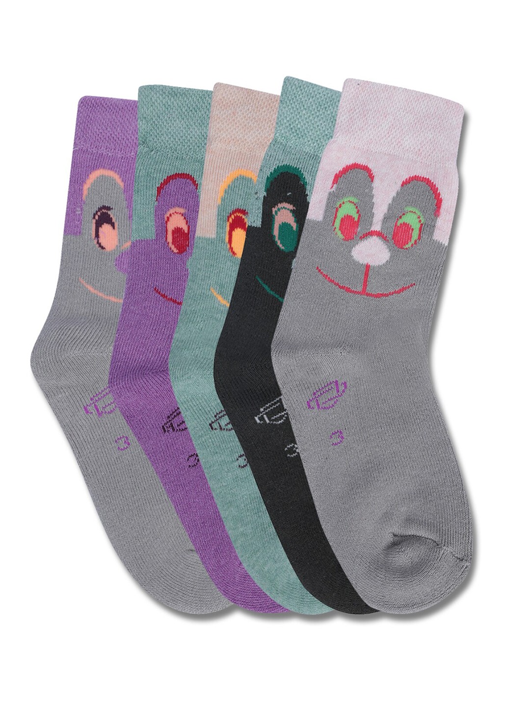 

Dollar Socks Kids Pack Of 5 Assorted Cotton Calf Length Socks