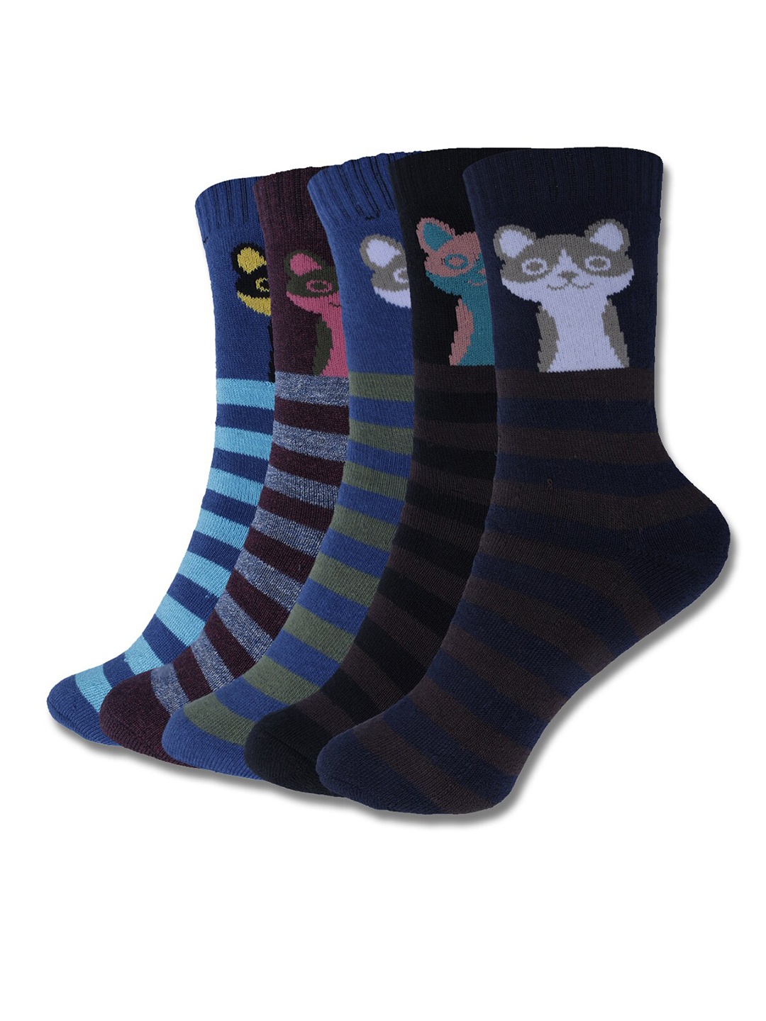

Dollar Socks Kids Pack Of 5 Assorted Calf Length Socks