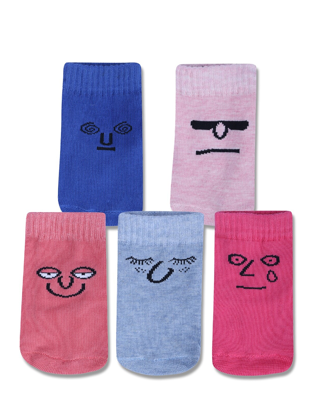 

Dollar Socks Kids Pack Of 5 Patterned Assorted Ankle-Length Socks