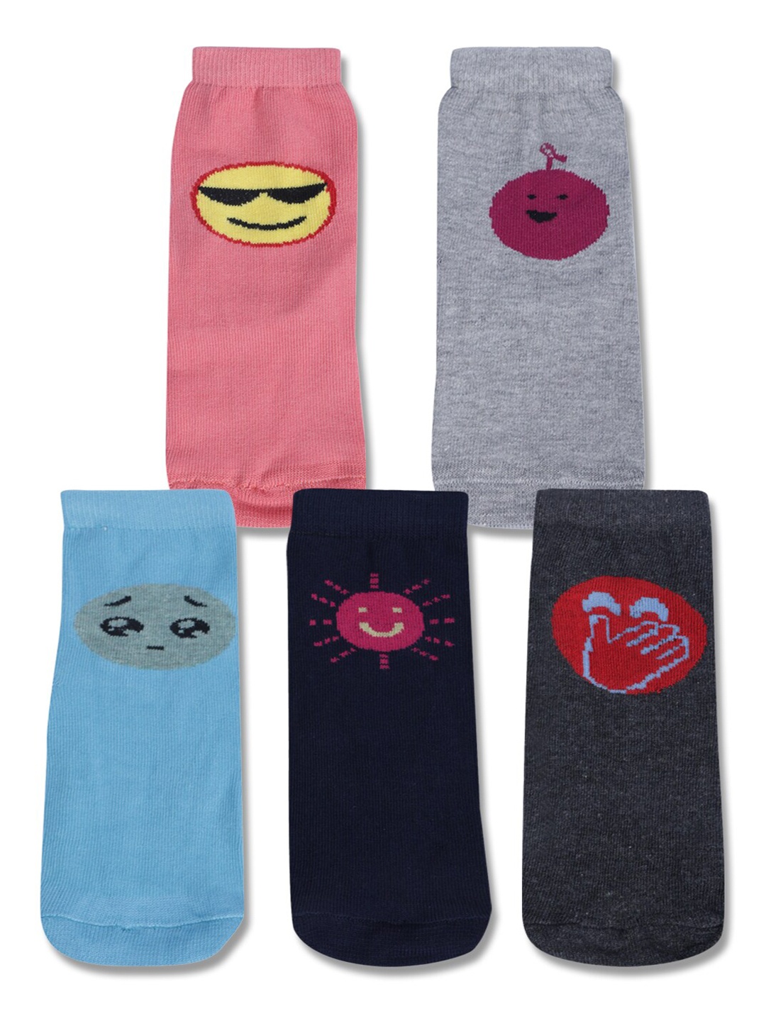 

Dollar Socks Kids Pack Of 5 Assorted Patterned Cotton Shoe Liners Socks