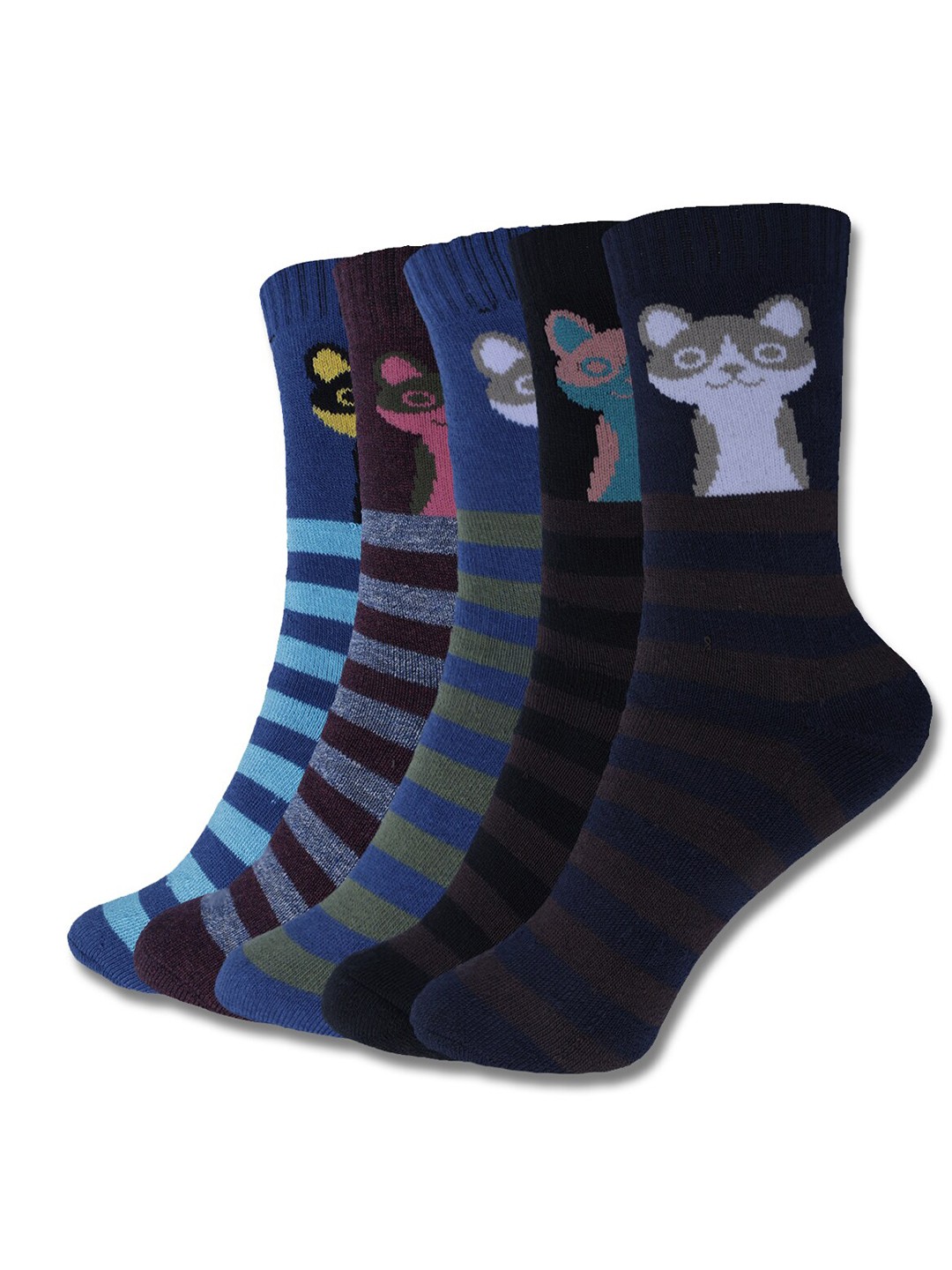 

Dollar Socks Kids Pack Of 5 Assorted Calf-Length Socks