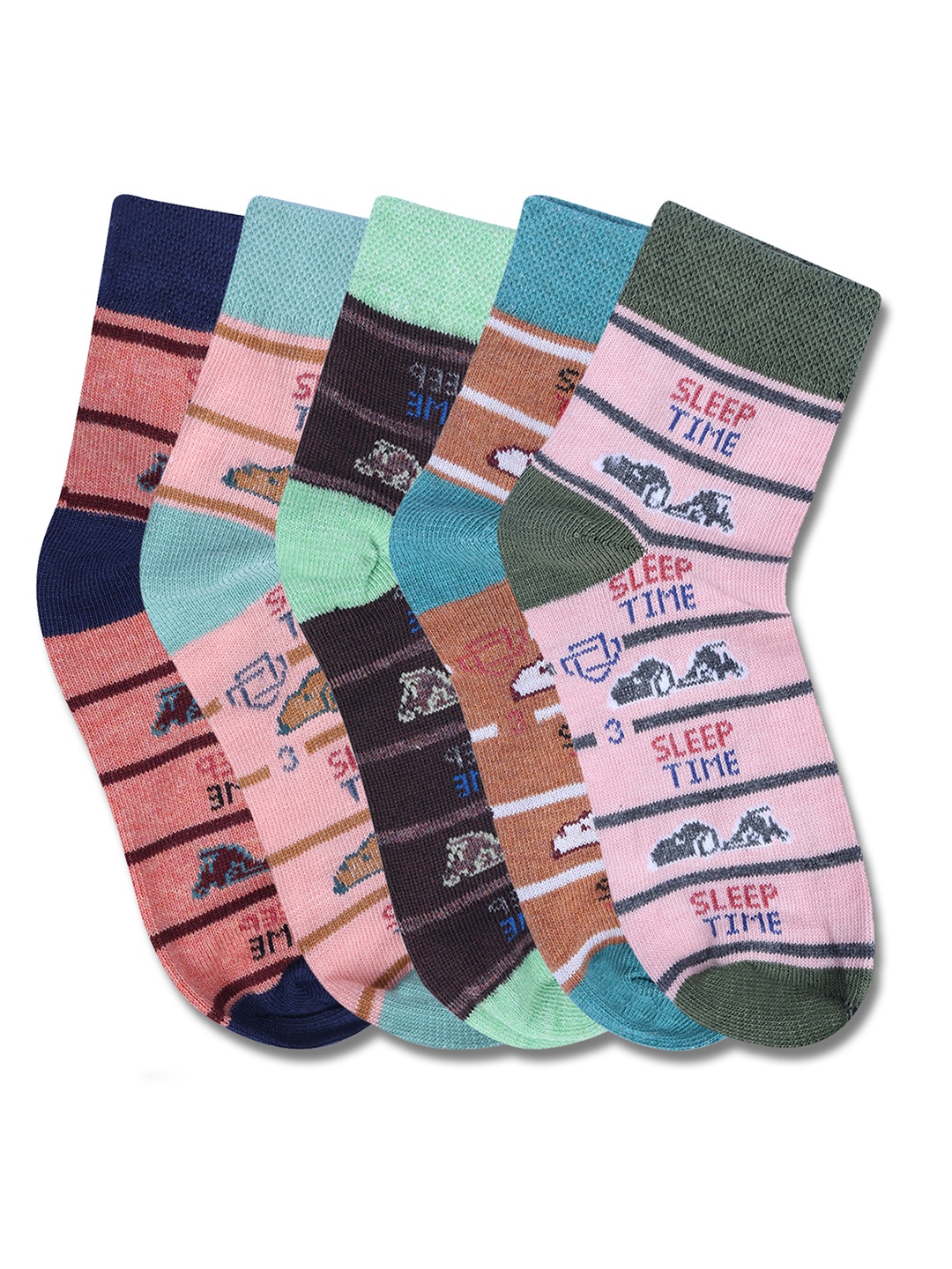 

Dollar Socks Kids Pack Of 5 Assorted Calf Length Socks