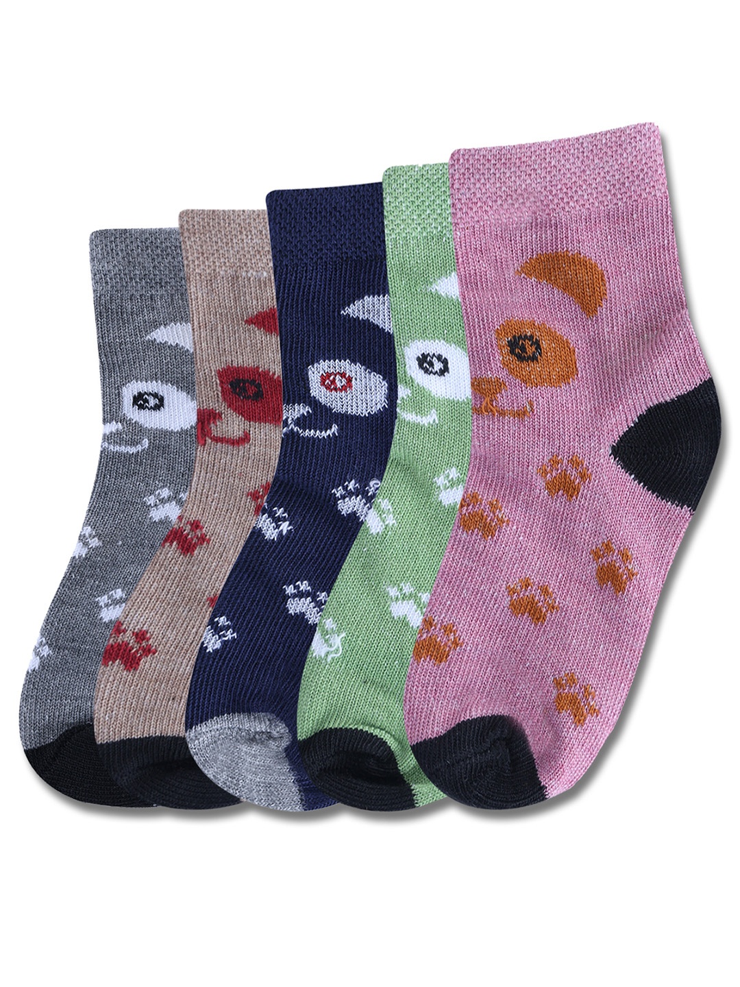 

Dollar Socks Kids Pack Of 5 Assorted Ankle-Length Socks