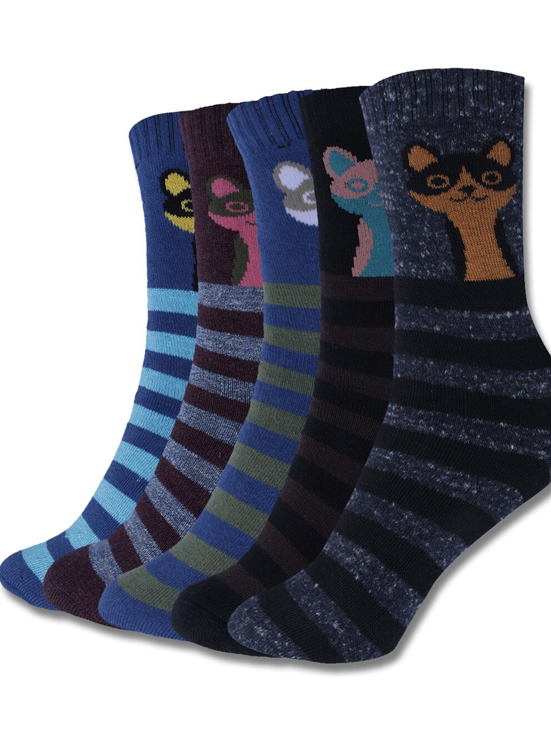 

Dollar Socks Kids Pack Of 5 Assorted Cotton Calf Length Socks