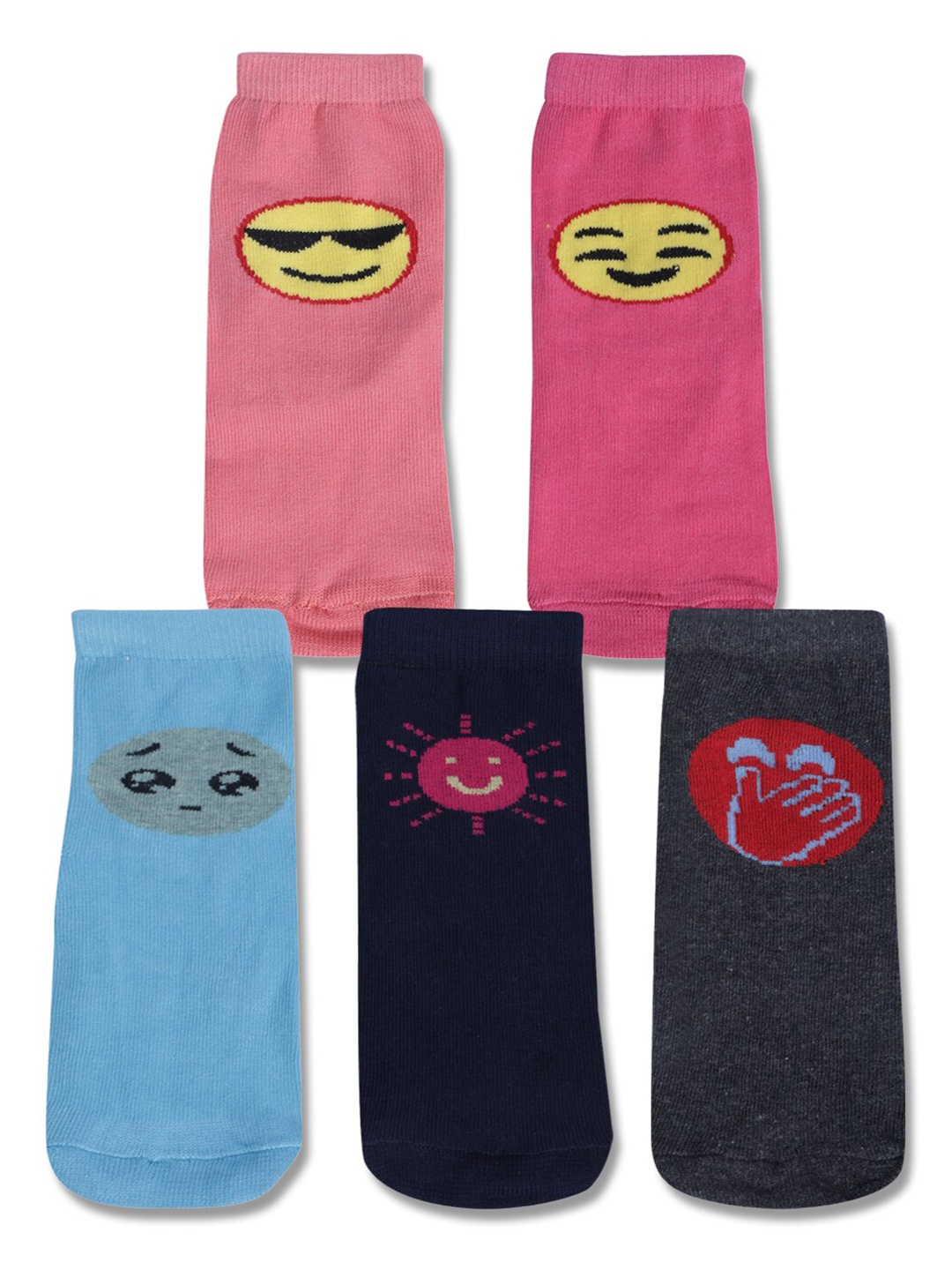 

Dollar Socks Kids Pack Of 5 Assorted Patterned Cotton Calf-Length Socks