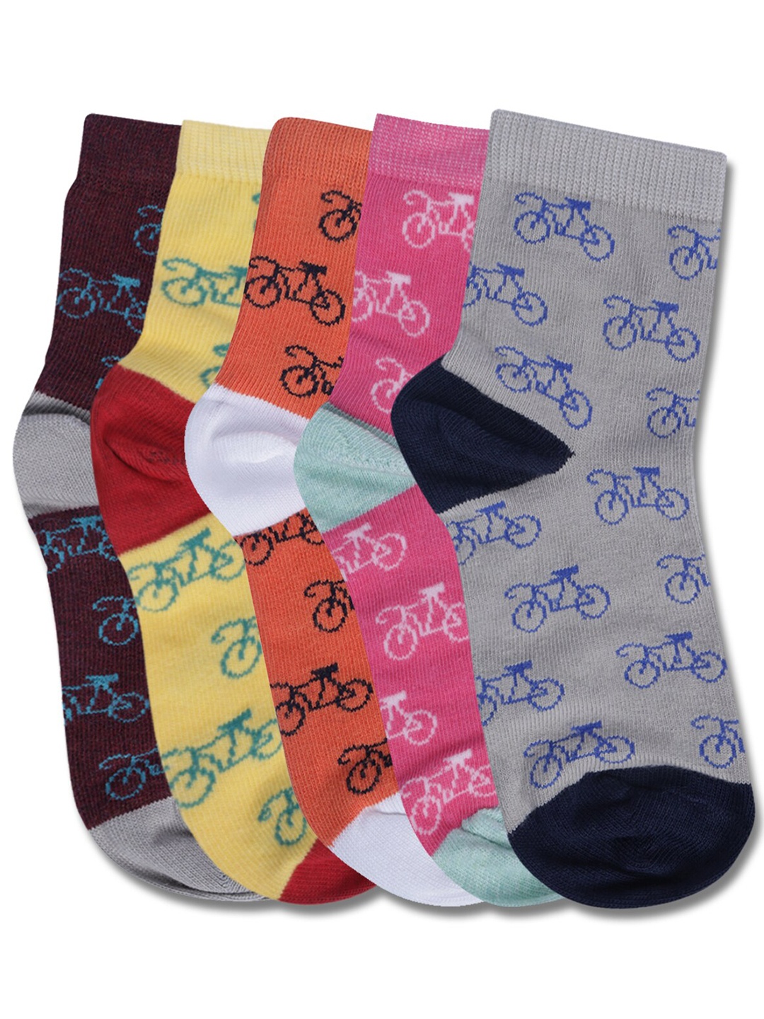 

Dollar Socks Kids Pack Of 5 Assorted Cotton Socks