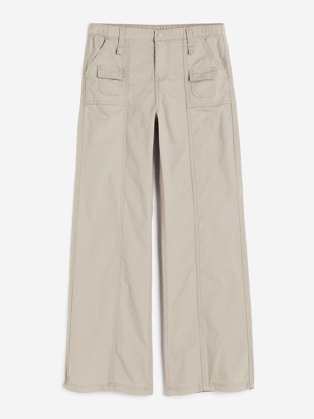 

H&M Canvas Cargo Trousers, Beige