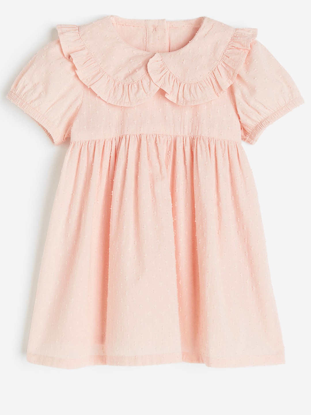 

H&M Infant Girls Frill-Trimmed Cotton Dress, Pink