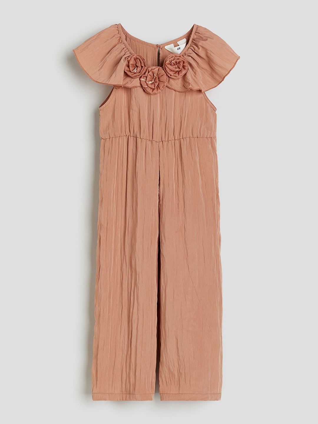 

H&M Girls Flower Detail Jumpsuit, Beige