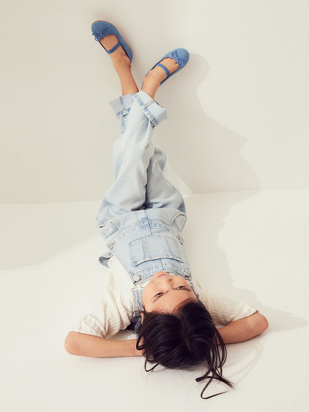 

H&M Girls Denim Dungarees, Blue