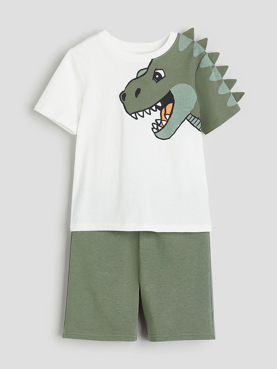 

H&M Boys 2-Piece Appliqued Set, White