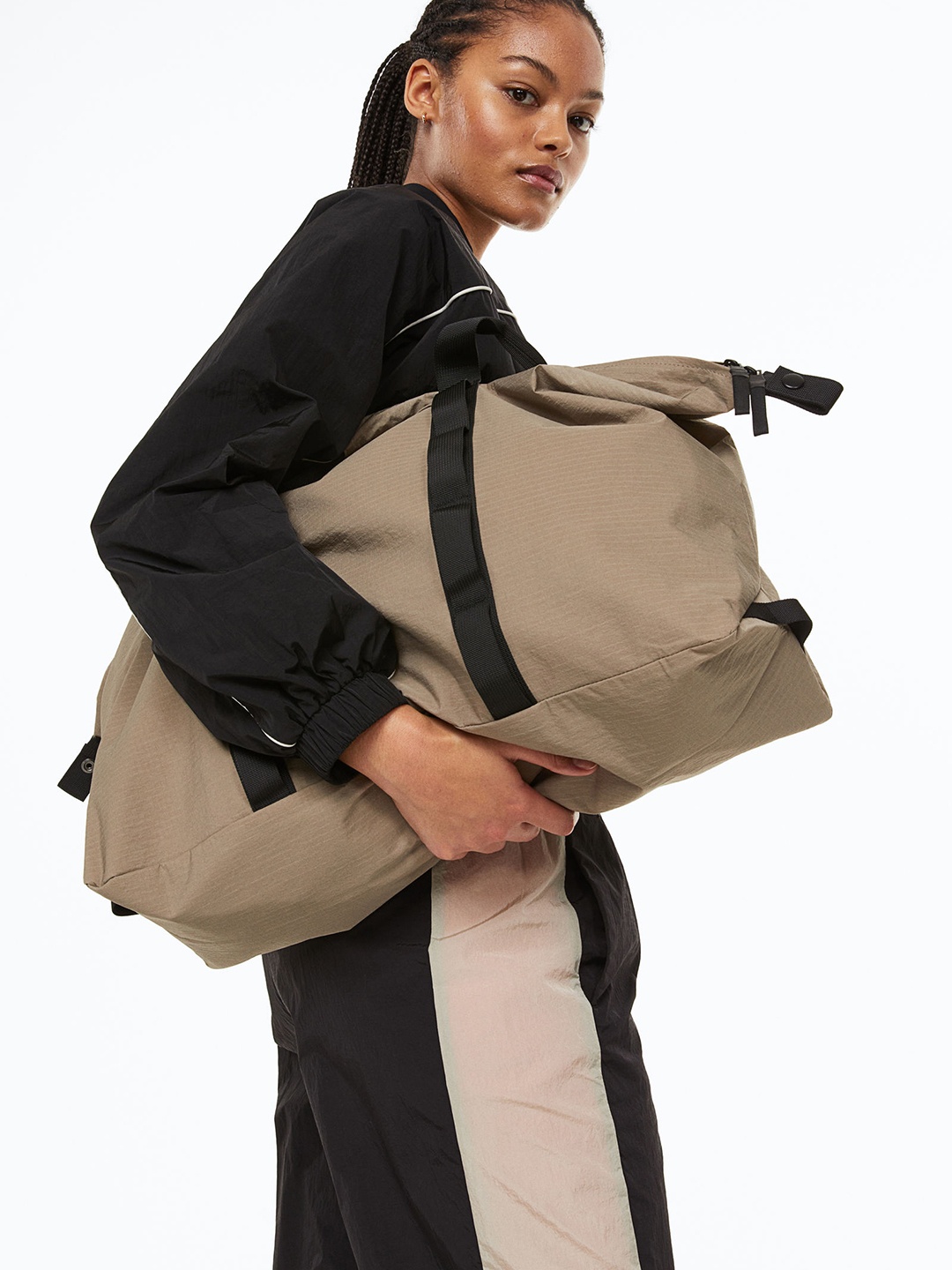 

H&M Water-Repellent Sports Bag, Beige