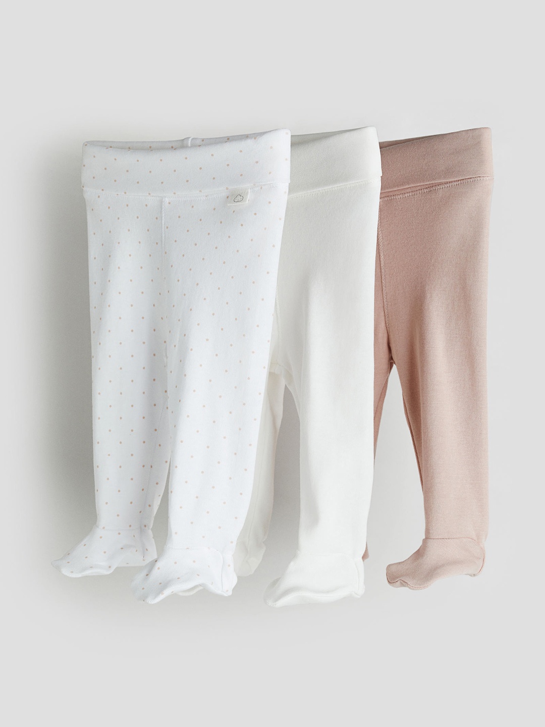 

H&M Infant Girls Pure Cotton 3-Pack Trousers, Pink