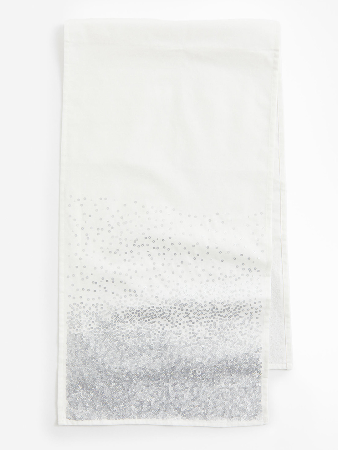 

H&M White Sequined Pure Cotton Table Runner