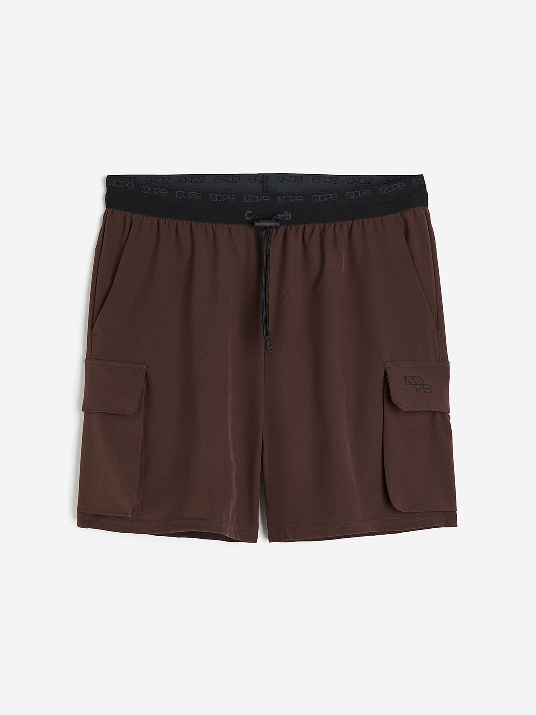 

H&M Men DryMove Cargo Sports Shorts, Brown