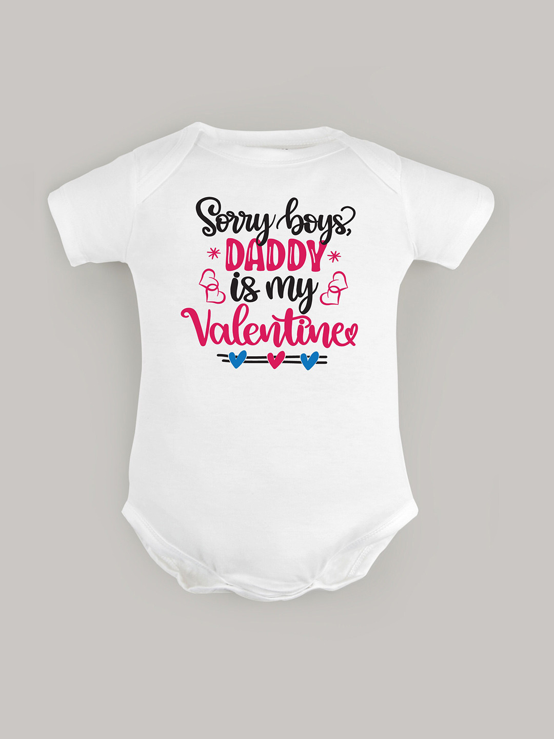 

FFLIRTYGO Infant Girls Printed Pure Cotton Valentine's Day Special Bodysuit, White