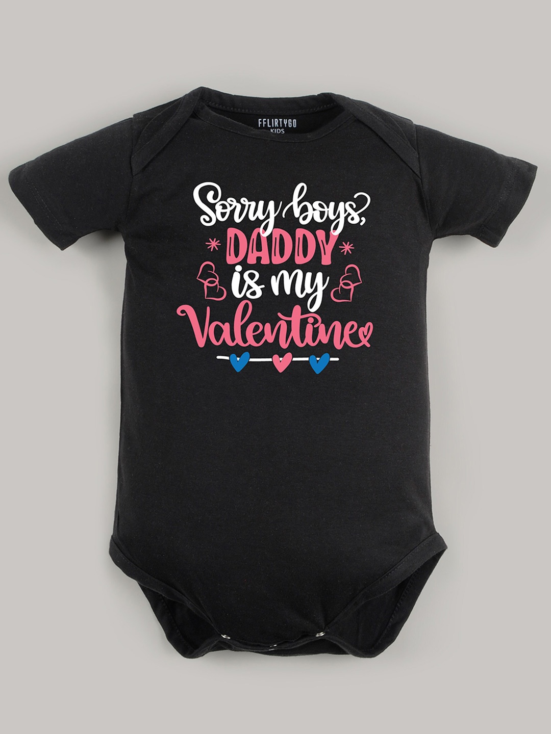 

FFLIRTYGO Infant Girls Typography Printed Cotton Bodysuit, Black