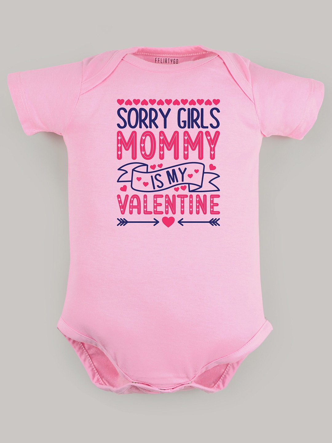 

FFLIRTYGO Infants Printed Pure Cotton Bodysuit, Pink
