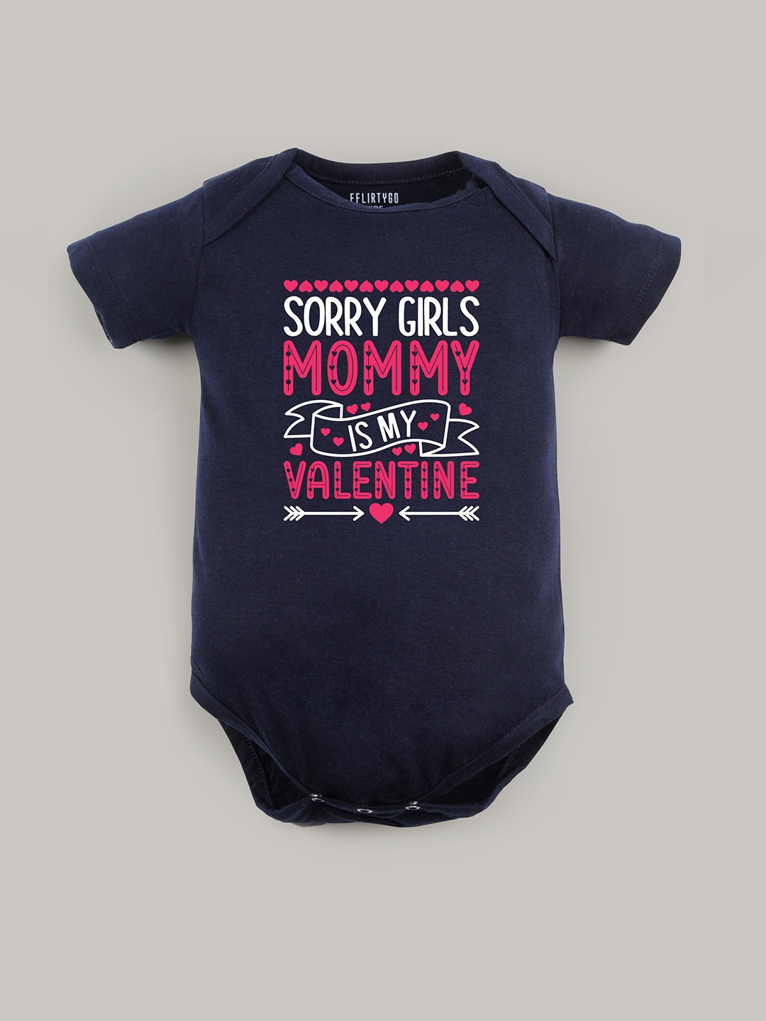

FFLIRTYGO Infants Typography Printed Pure Cotton Bodysuit, Blue