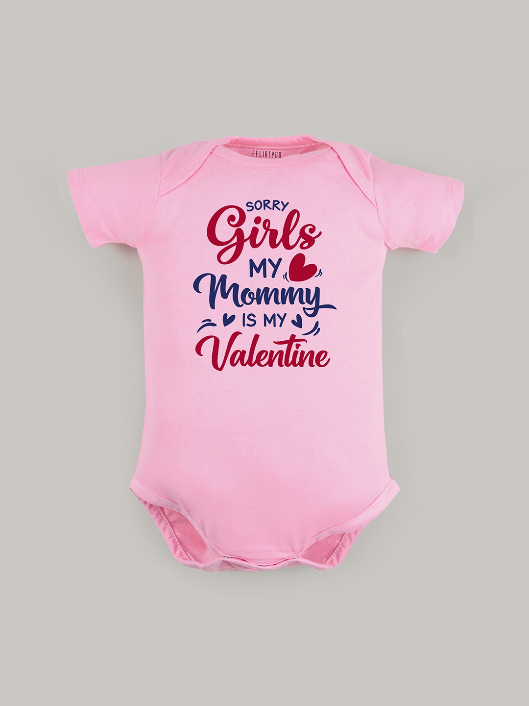 

FFLIRTYGO Infants Printed Pure Cotton Bodysuit, Pink