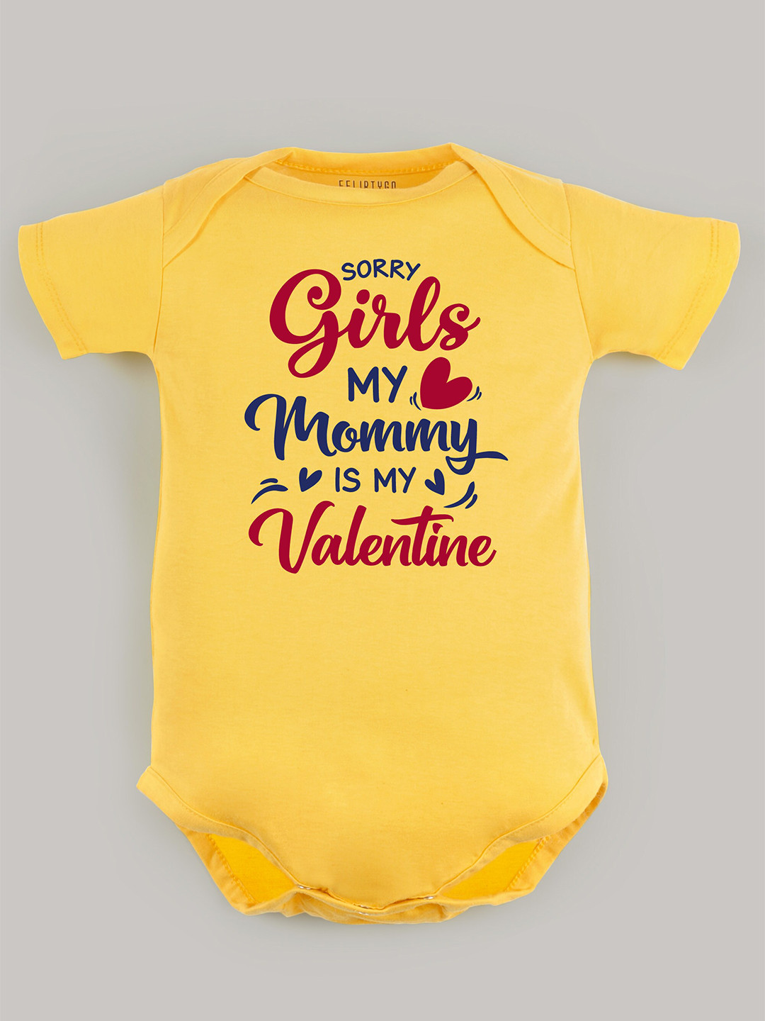 

FFLIRTYGO Infants Typography Printed Pure Cotton Bodysuit, Yellow