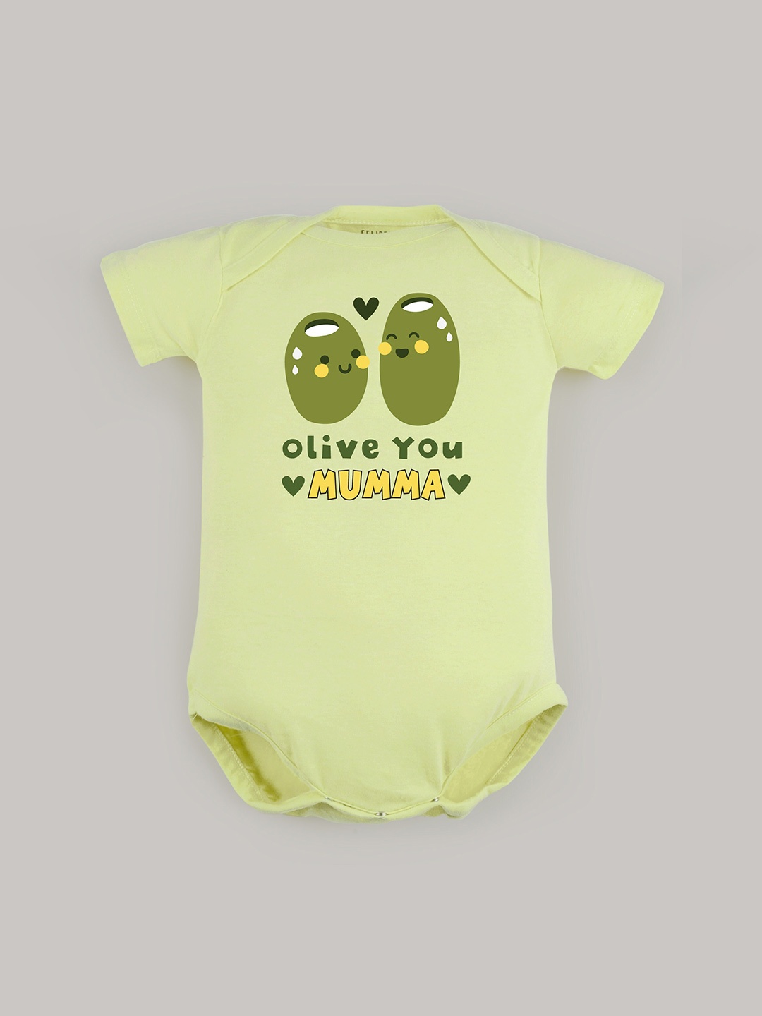 

FFLIRTYGO Infants Typography Printed Pure Cotton Bodysuit, Green