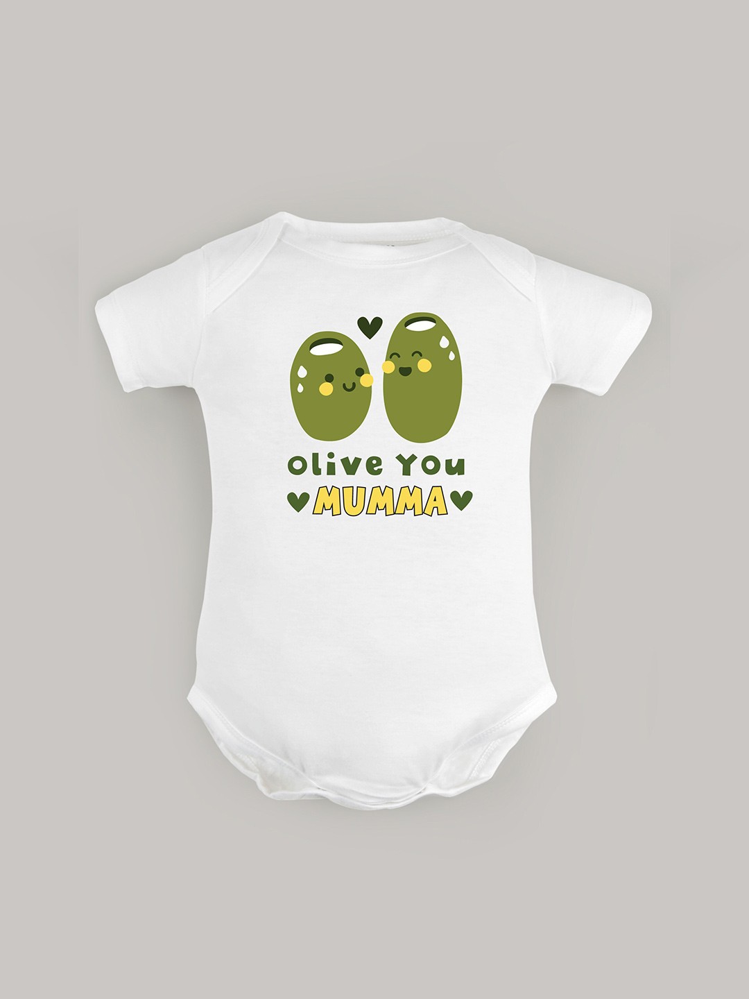 

FFLIRTYGO Infants Printed Pure Cotton Bodysuit, White