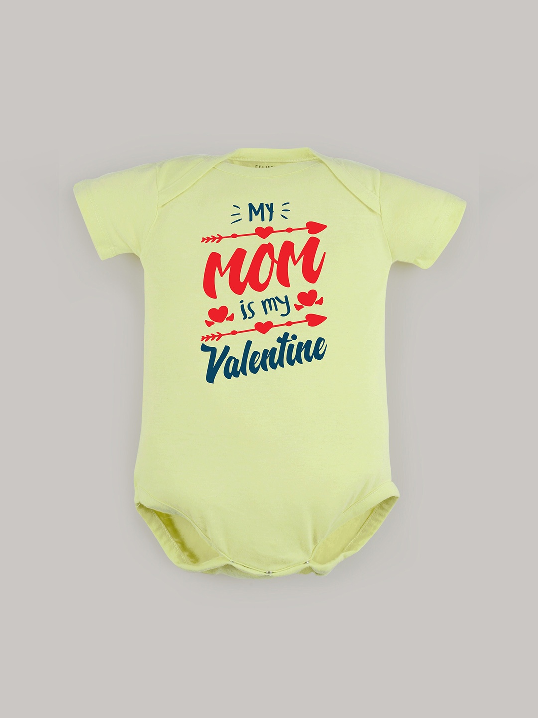 

FFLIRTYGO Infants My Mom Is My Valentine Printed Cotton Sleepsuits, Green