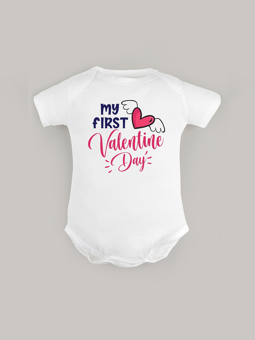 

FFLIRTYGO Infants Printed Pure Cotton Bodysuit, White