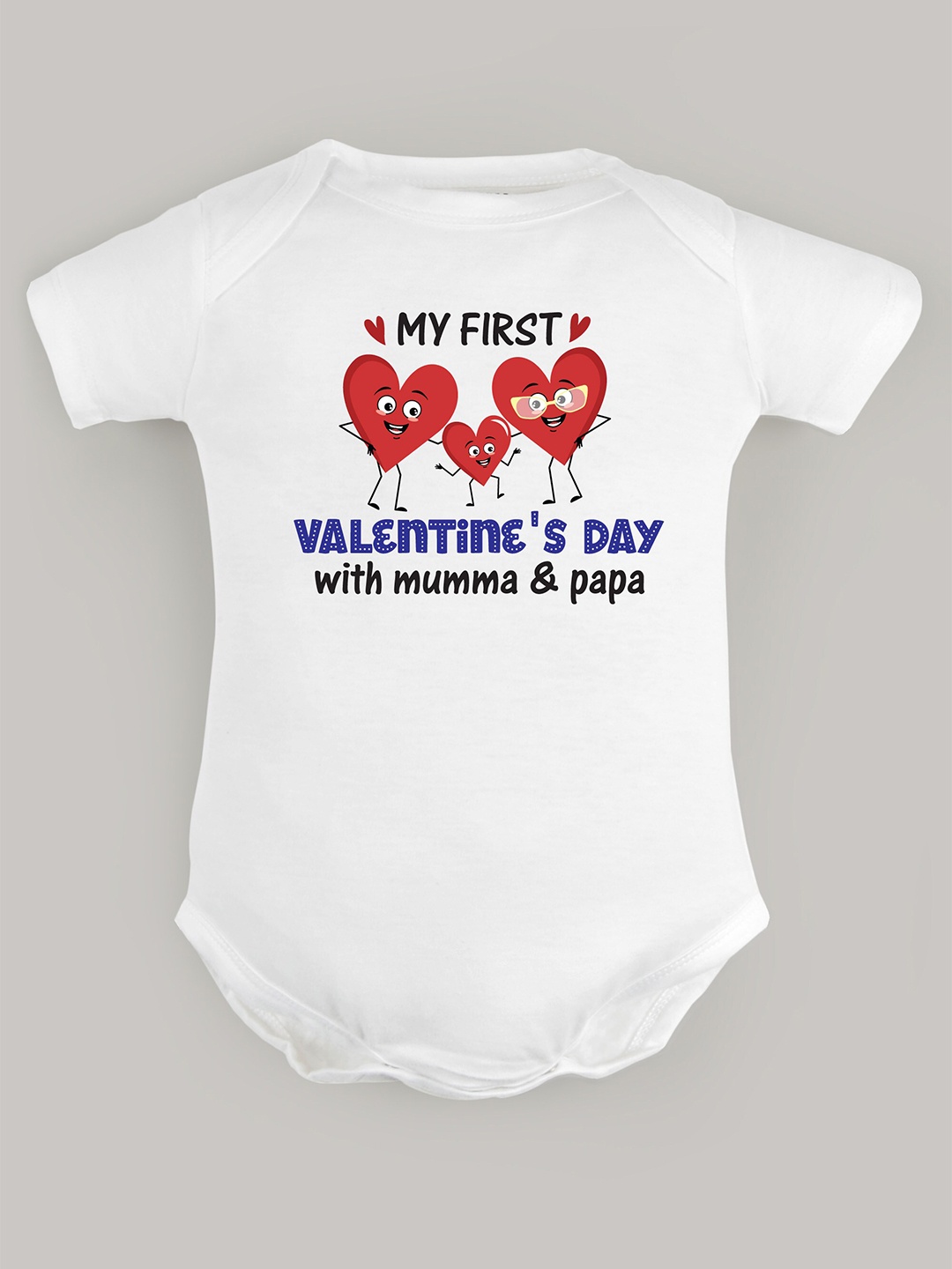 

FFLIRTYGO Infants Printed Pure Cotton Envelop Neck Bodysuit, White