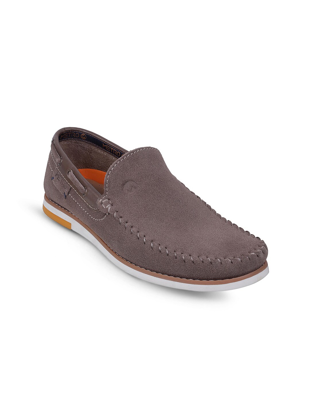 

Metro Men Comfort Insole Leather Slip-On Loafers, Beige