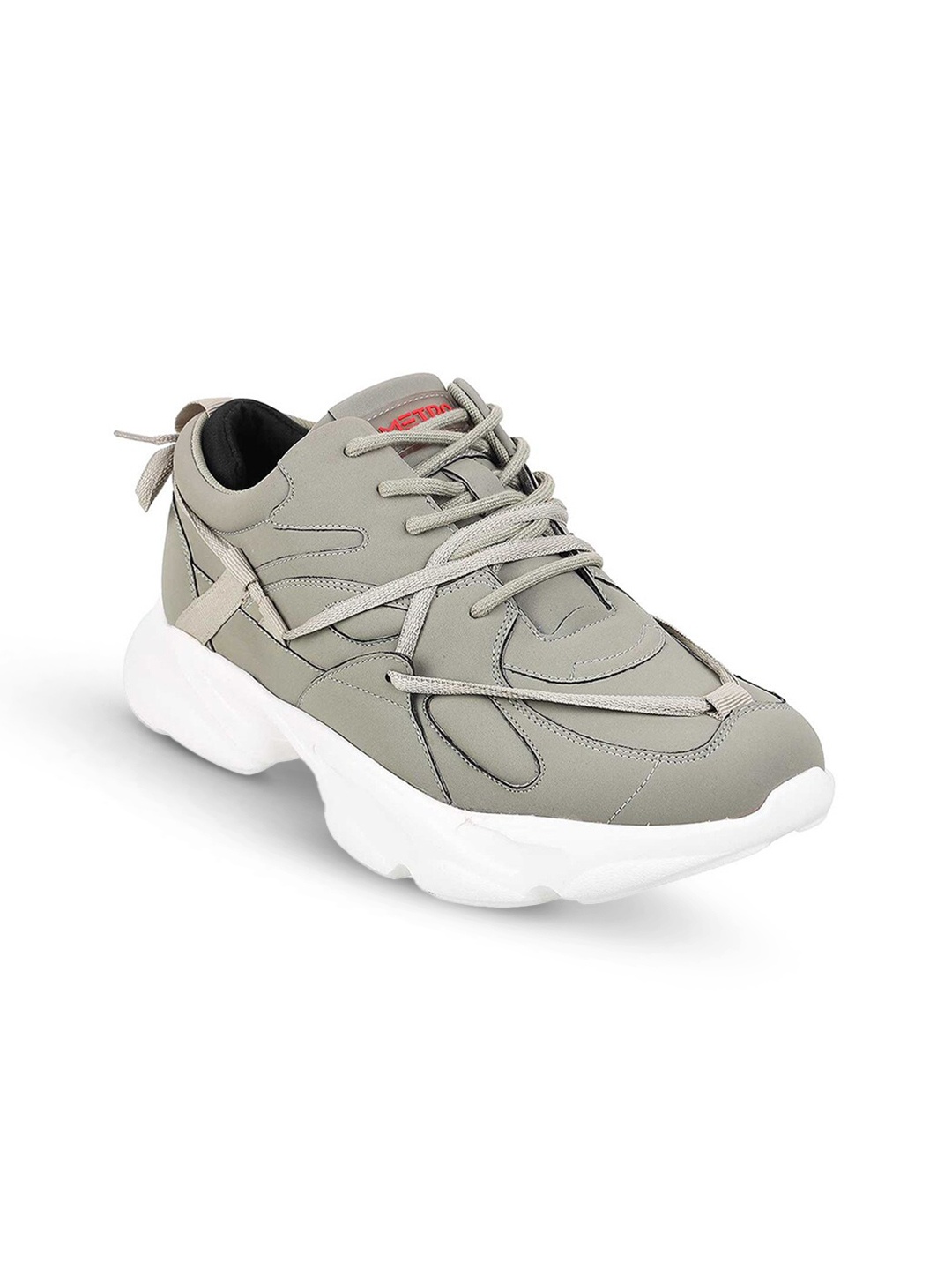

Metro Men Round Toe Mesh Lace-Ups Sneakers, Olive