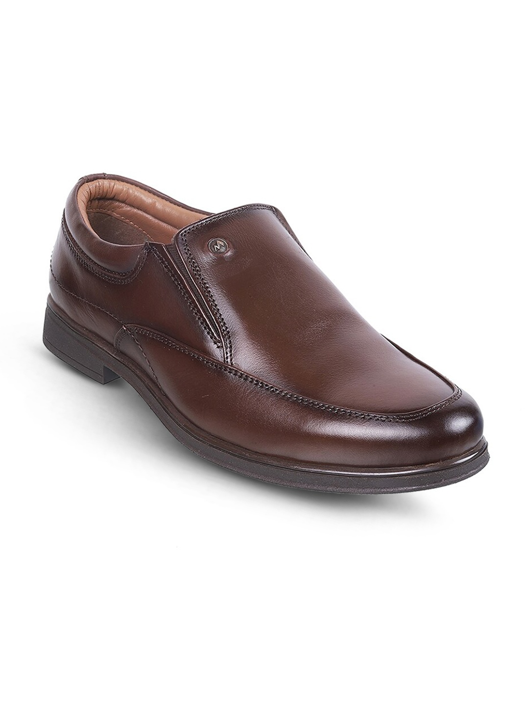 

Metro Men Round Toe Leather Formal Loafers, Brown
