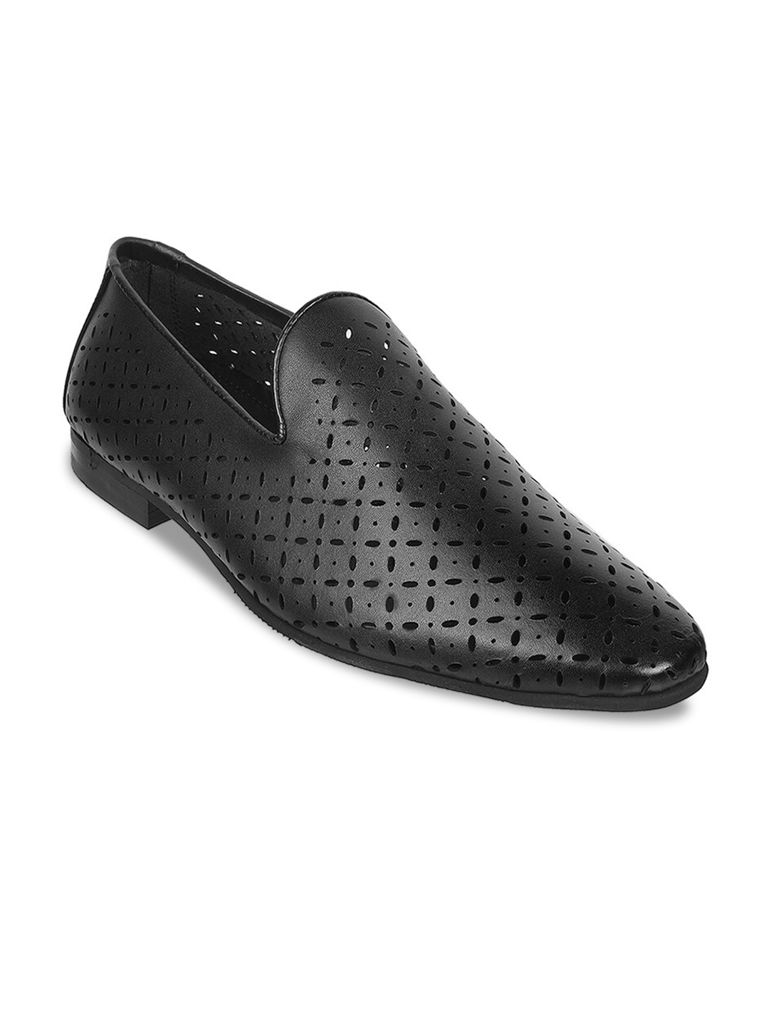 

Metro Men Lacer-Cut Formal Slip-On Shoes, Black
