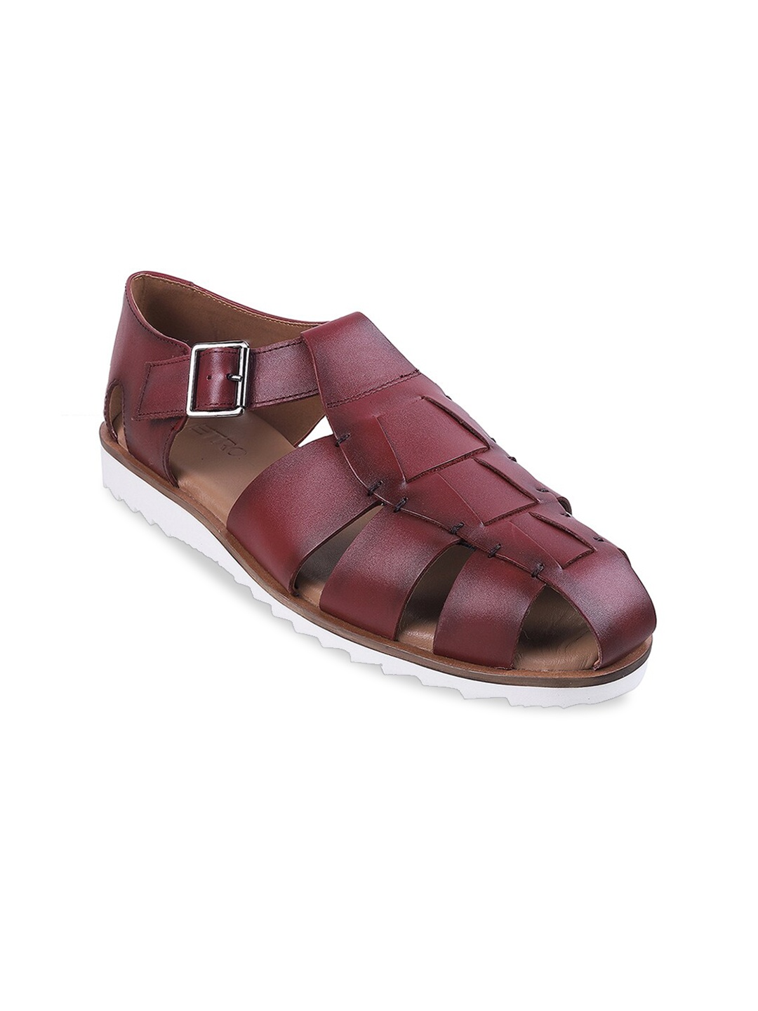 

Metro Men Leather Fisherman Sandals, Maroon