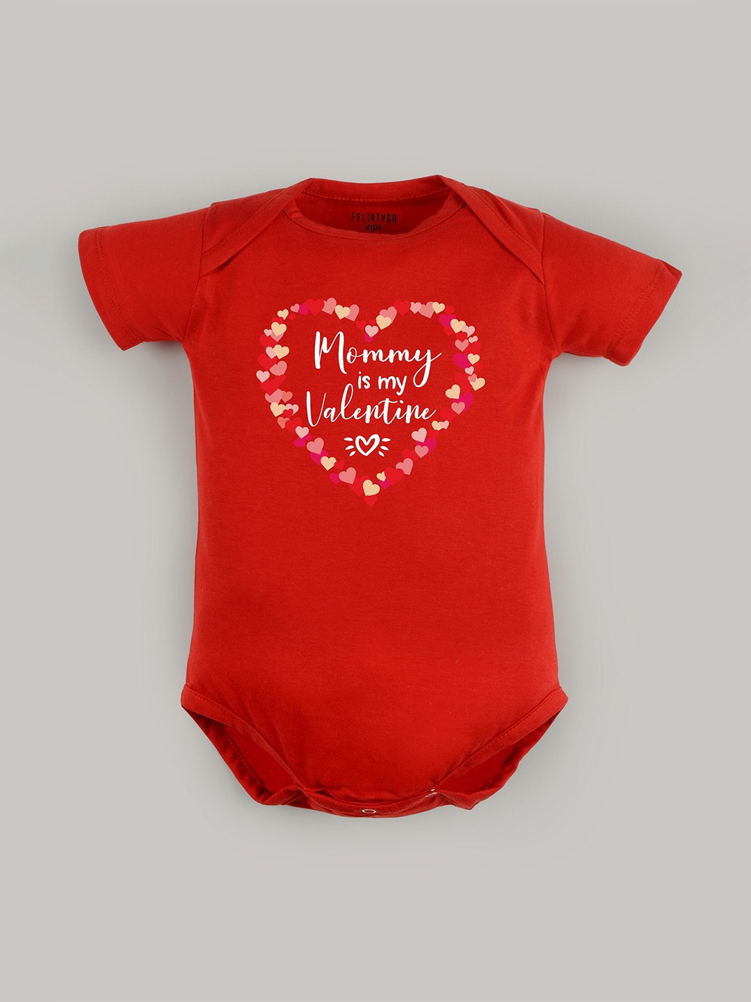 

FFLIRTYGO Infants Printed Pure Cotton Rompers, Red