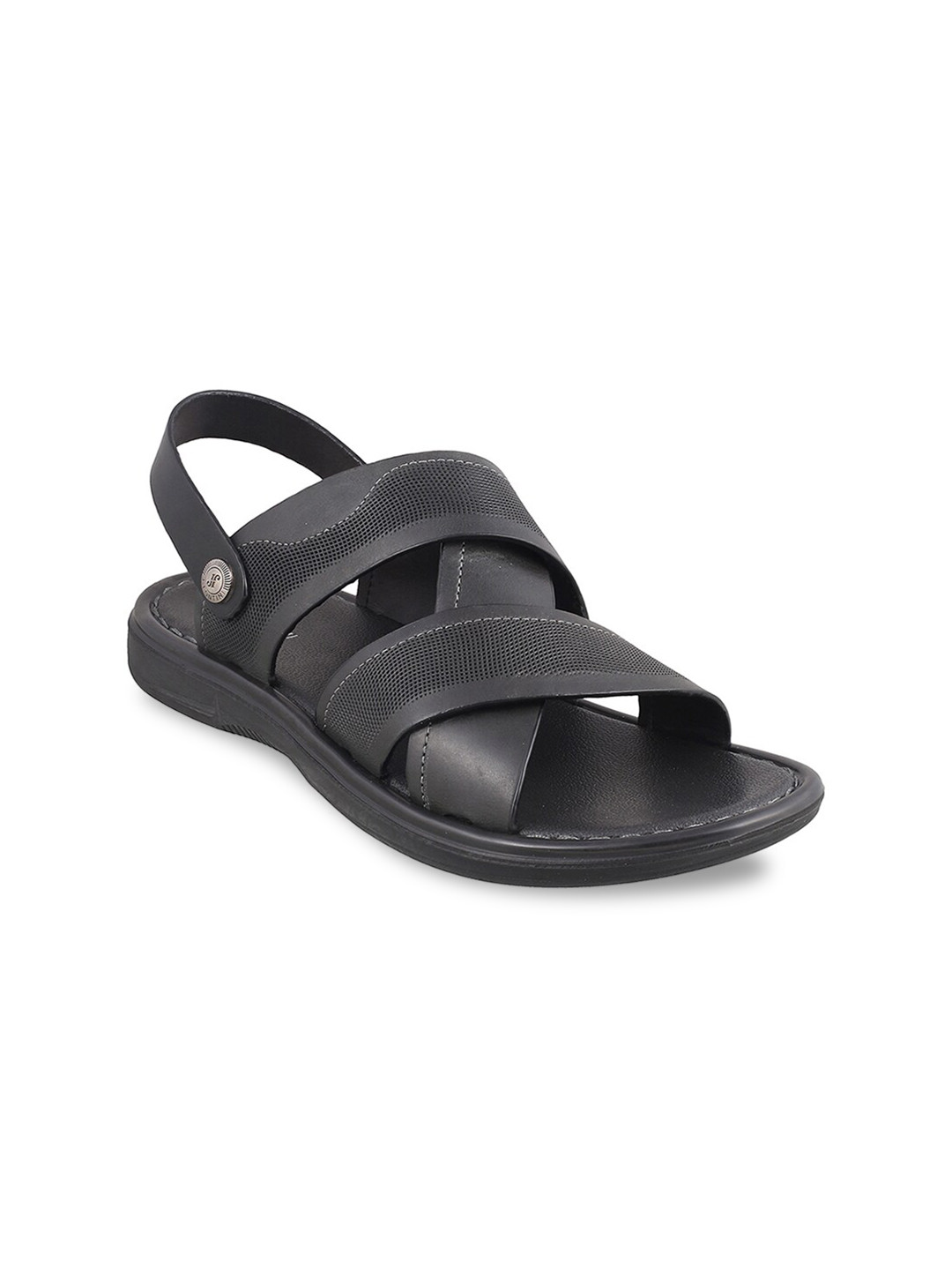 

J.FONTINI Men Comfort Sandals, Black