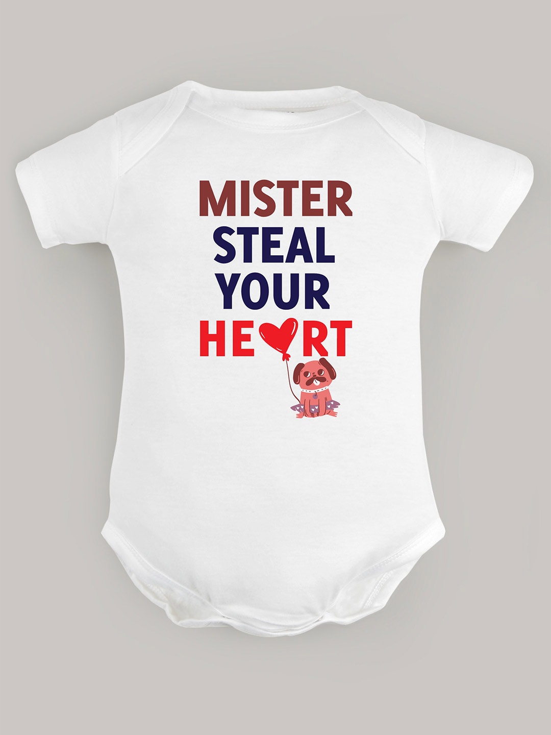 

FFLIRTYGO Infants Typography Printed Pure Cotton Bodysuit, White