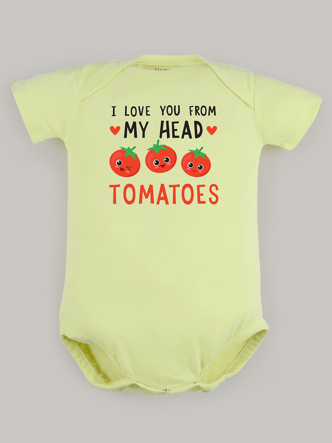 

FFLIRTYGO Infants Typography Printed Envelop Neck Pure Cotton Bodysuit, Green