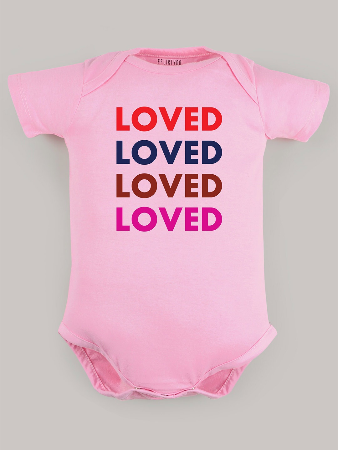 

FFLIRTYGO Infants Printed Pure Cotton Bodysuit, Pink