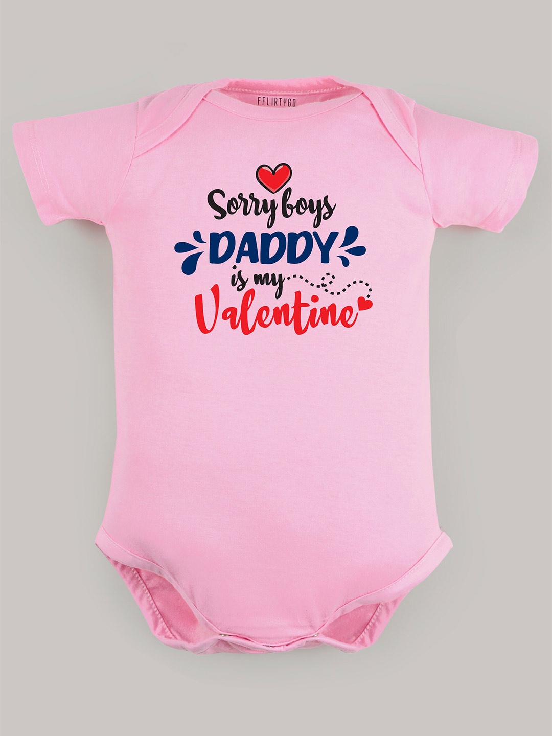 

FFLIRTYGO Infants Typography Printed Pure Cotton Bodysuit, Pink