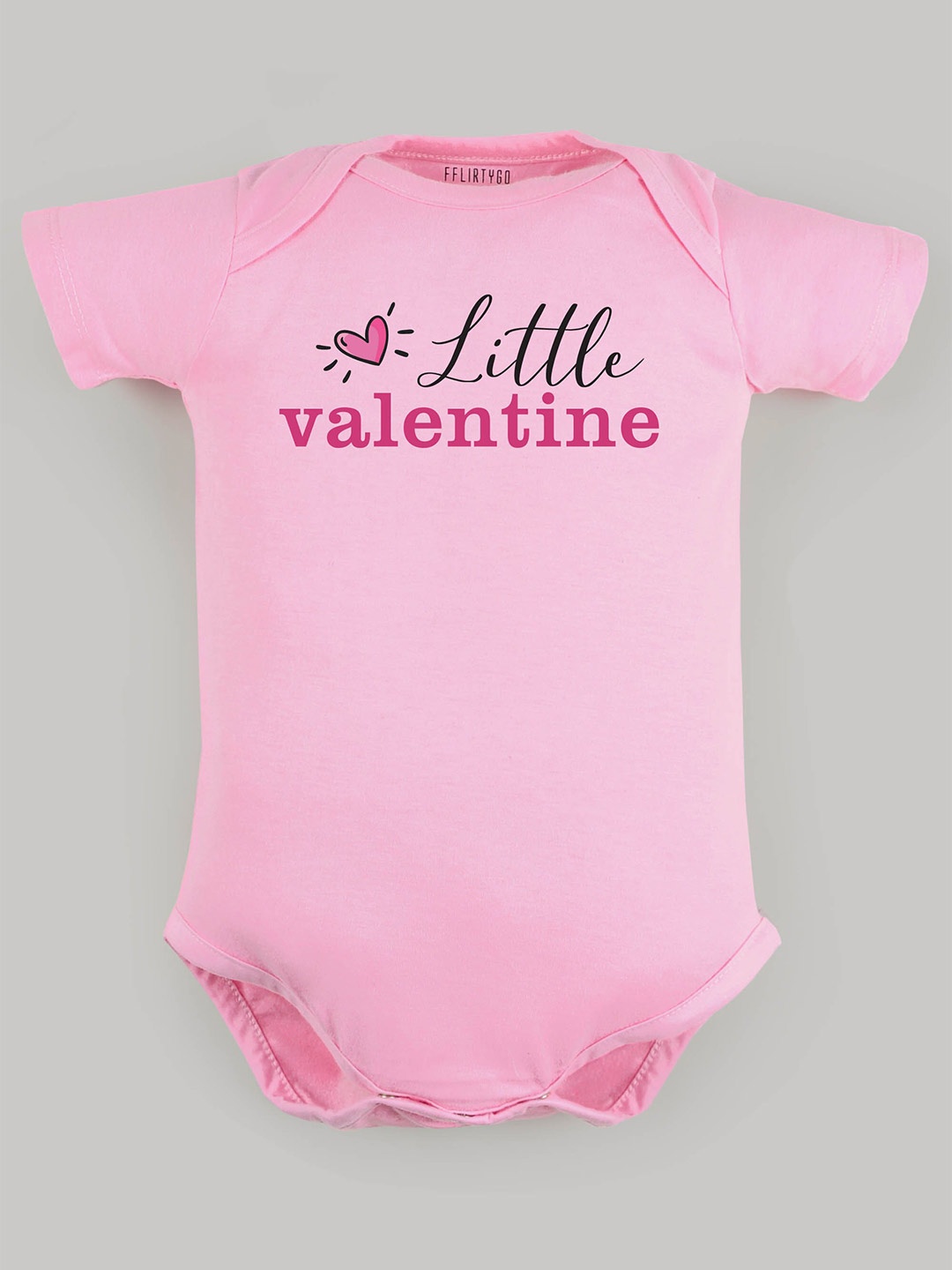 FFLIRTYGO Infants Typography Printed Cotton Bodysuit, Pink