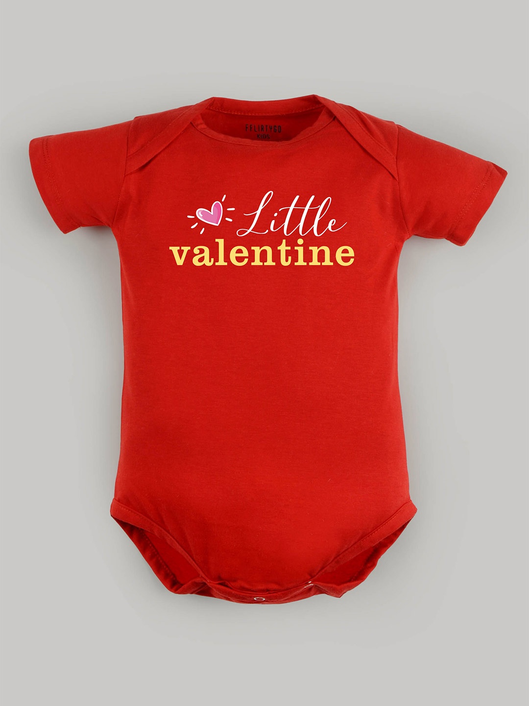 

FFLIRTYGO Infants Printed Pure Cotton Rompers, Red