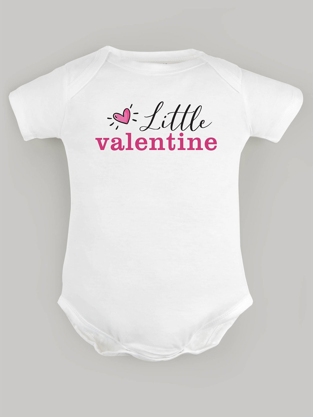 FFLIRTYGO Infants Typography Printed Cotton Bodysuit, White