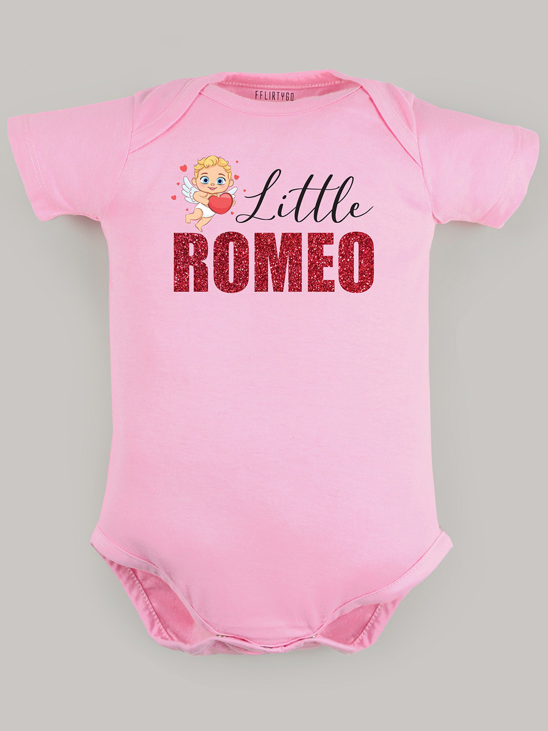 

FFLIRTYGO Infants Typography Printed Cotton Bodysuit, Pink