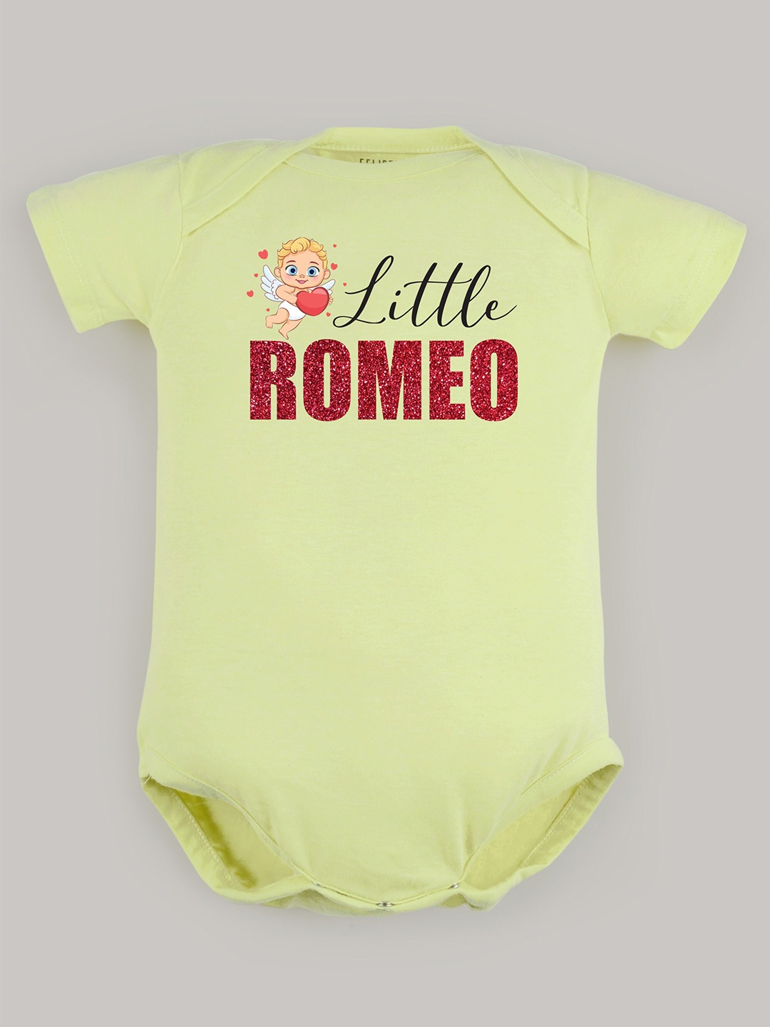 FFLIRTYGO Infants Typography Printed Cotton Bodysuit, Green