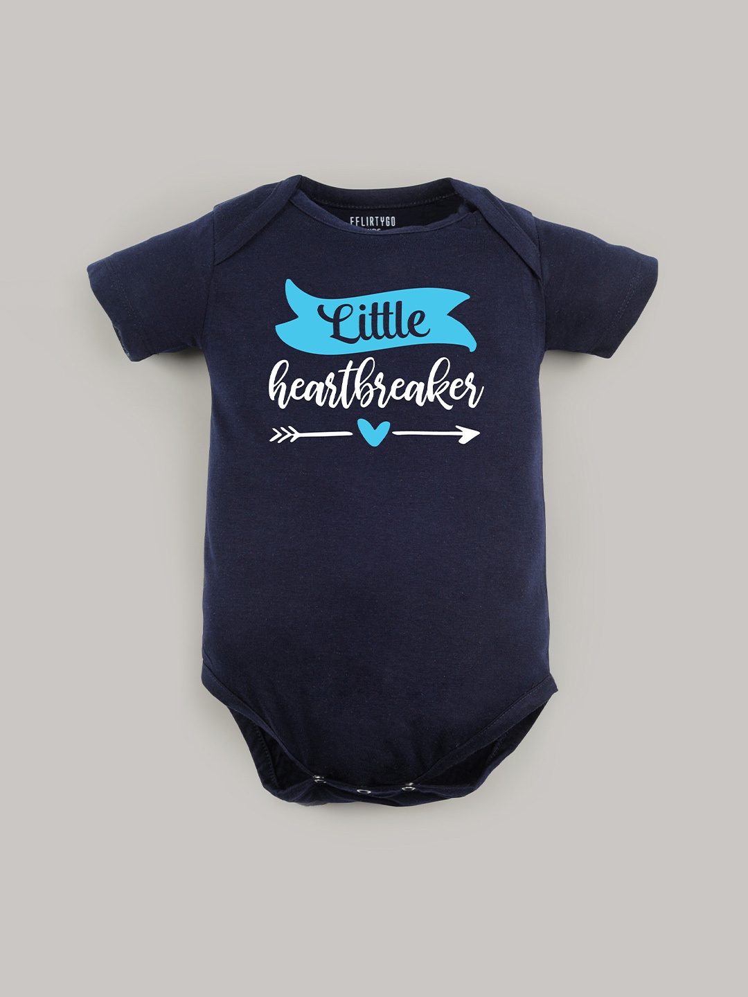 

FFLIRTYGO Infants Printed Pure Cotton Bodysuit, Navy blue