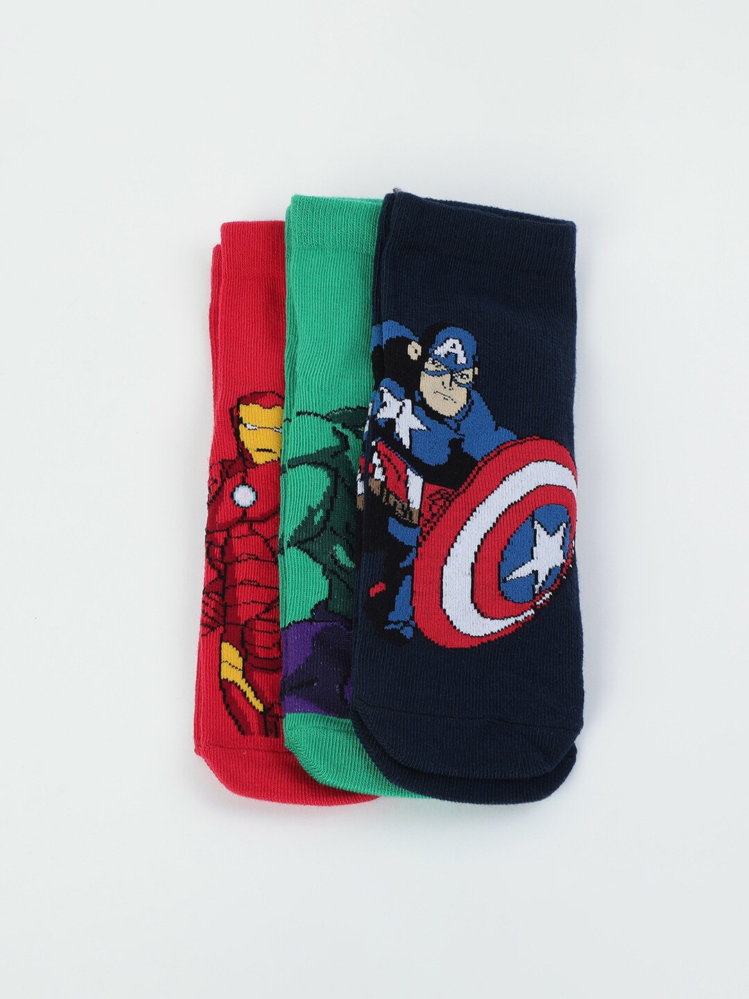 

max Boys Pack Of 3 Patterned Shoe Liners Socks, Black